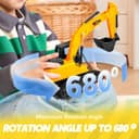 Remote Control Excavator Toy for Kids with Lights & Rechargeable Batteries - View 6